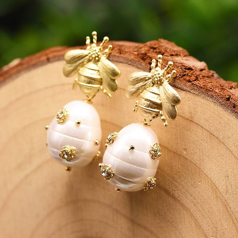 BAROQUE BEE DROP EARRINGS Earrings