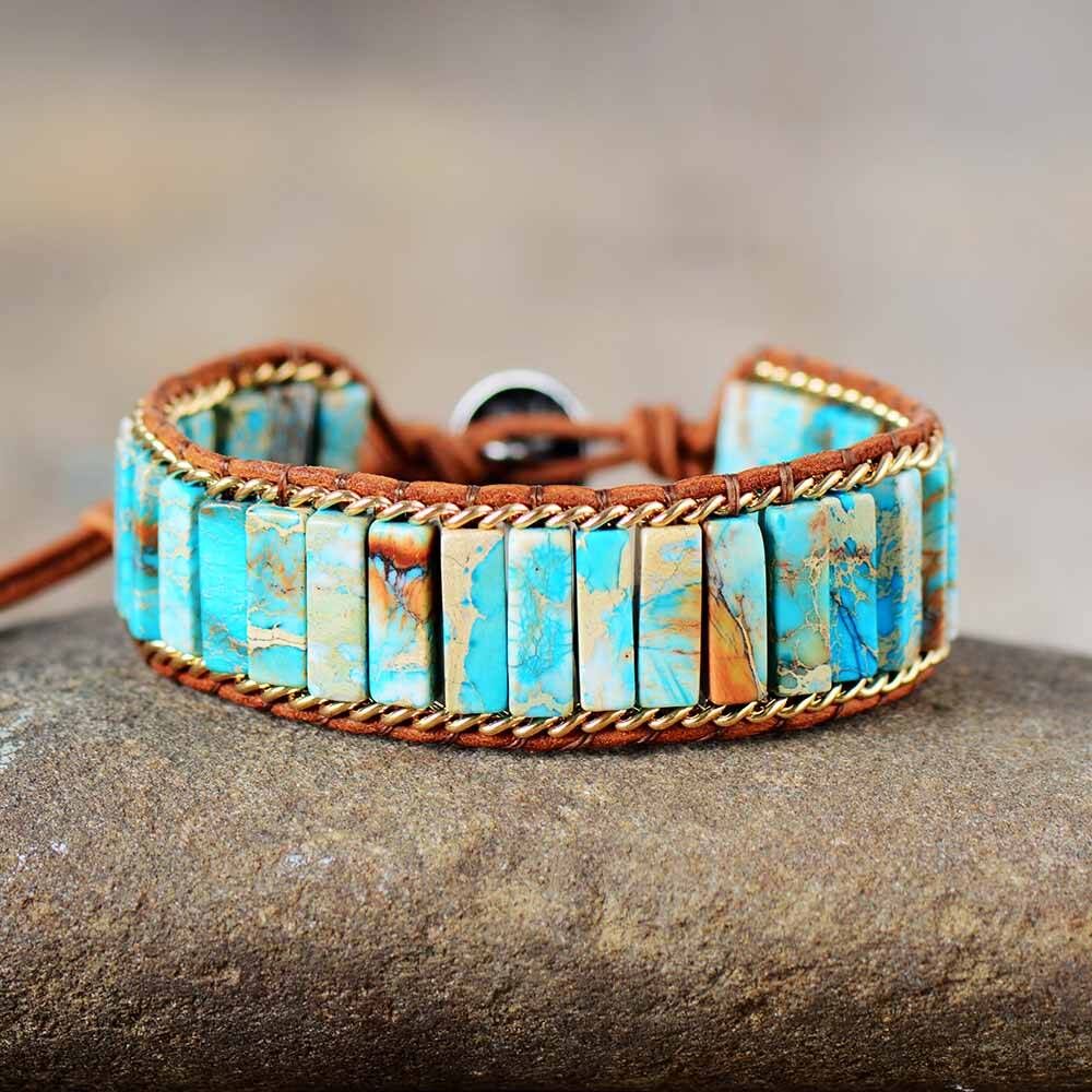 Bohemian Turquoise Jasper Bracelet front