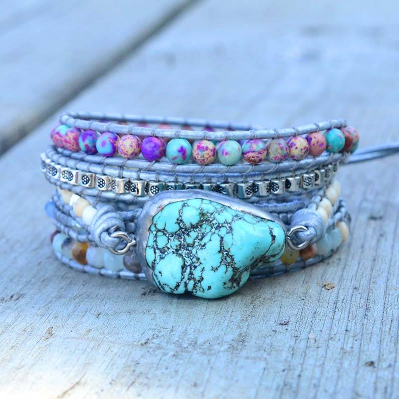 Protection Turquoise Wrap Bracelet